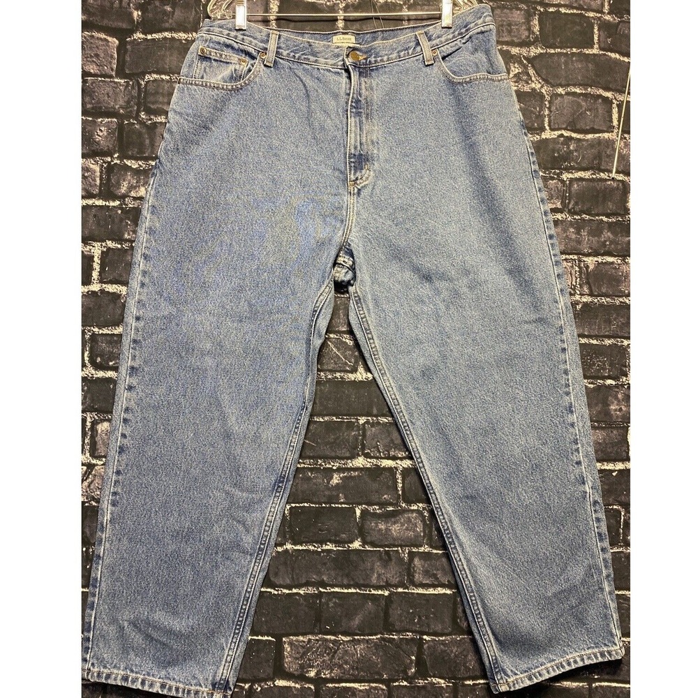 LL‎ Bean Original Fit Relaxed Jeans Women 20 Pet Blue Denim High Rise Straight